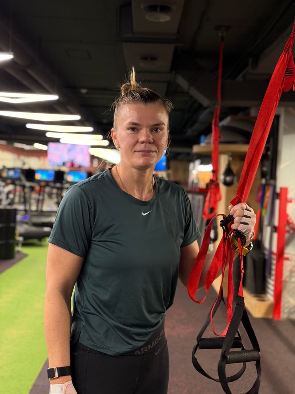 Марина Литвинчук на тренировке в IRON FITNESS